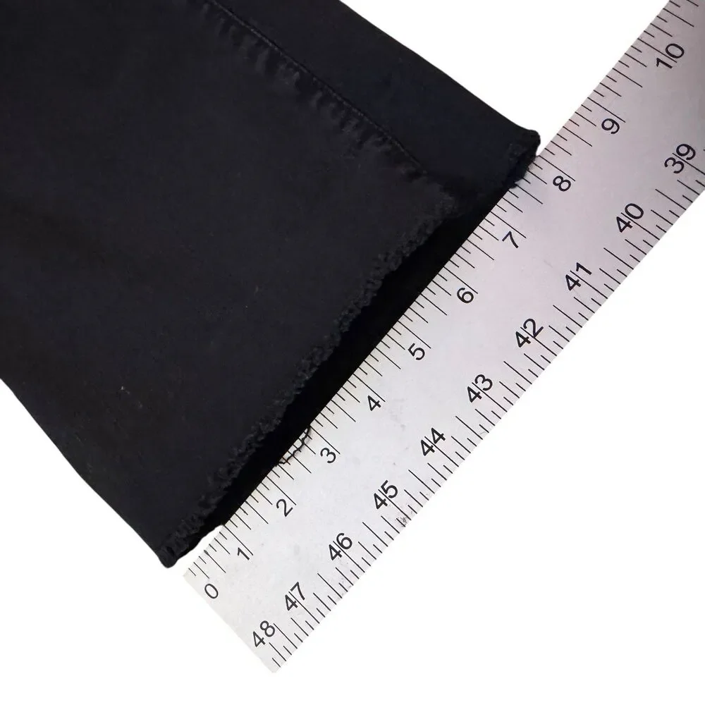 Eileen Fisher Women’s Petite Med Black Mid-Rise Skinny Jeans Stretch Made in USA